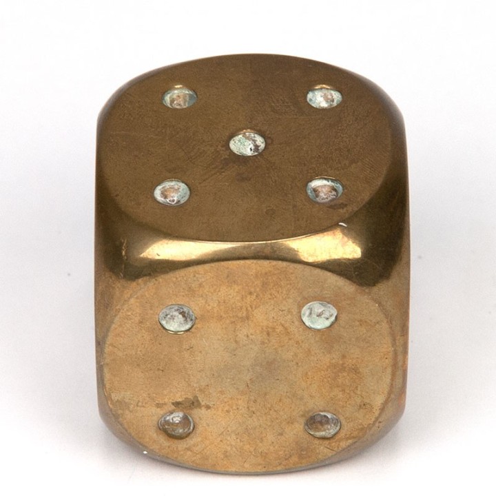 Decorative Mid-Century Brass Dice
