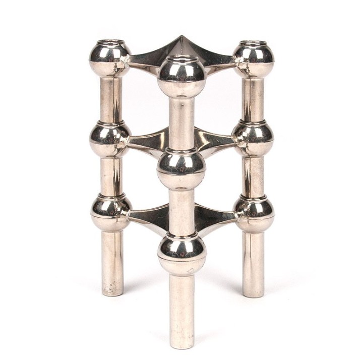 Set of 3 Nagel and Stoffi vintage design candlesticks