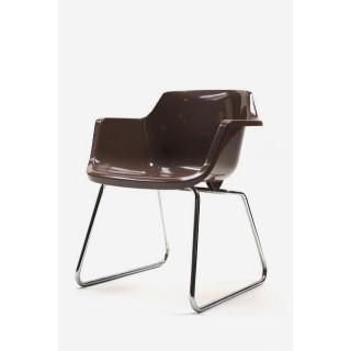 Set of 6 plastic dining table chairs - Retro Studio