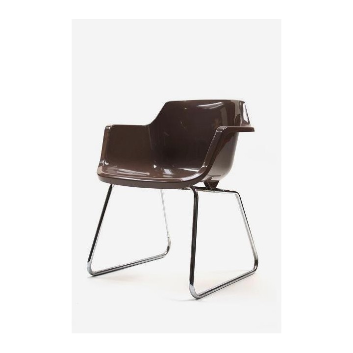 Set van 6 plastic kuipstoelen - Retro Studio