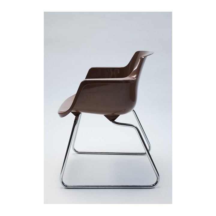 Set van 6 plastic kuipstoelen - Retro Studio