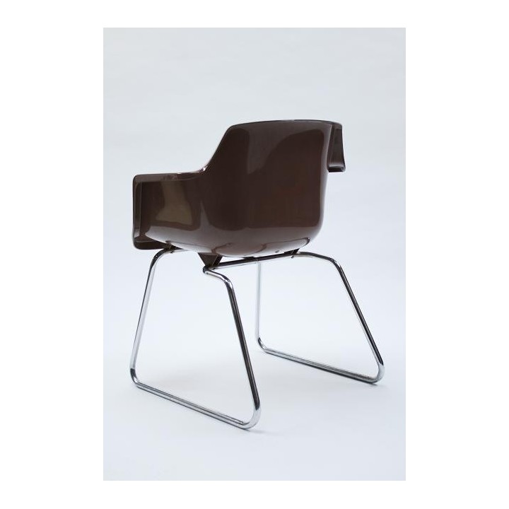 Set van 6 plastic kuipstoelen - Retro Studio