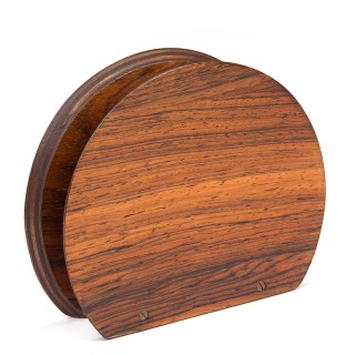 Palissander houten vintage brieven- en of servetstandaard