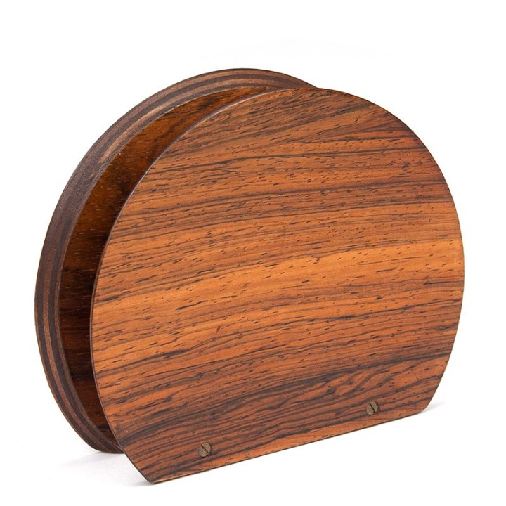 Palissander houten vintage brieven- en of servetstandaard