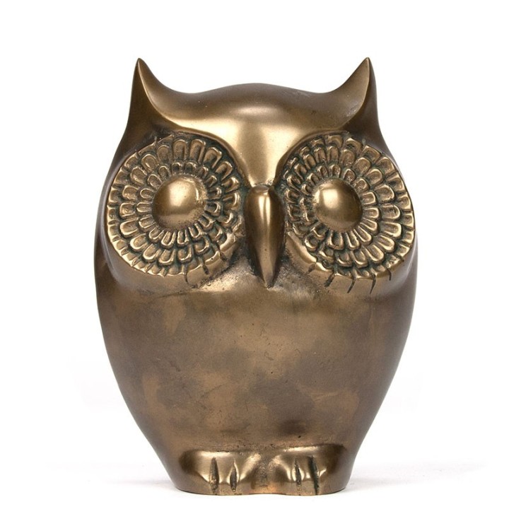Owl in brass large vintage model by Regina