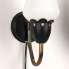 Set of Danish vintage wall lamps with opaline glass