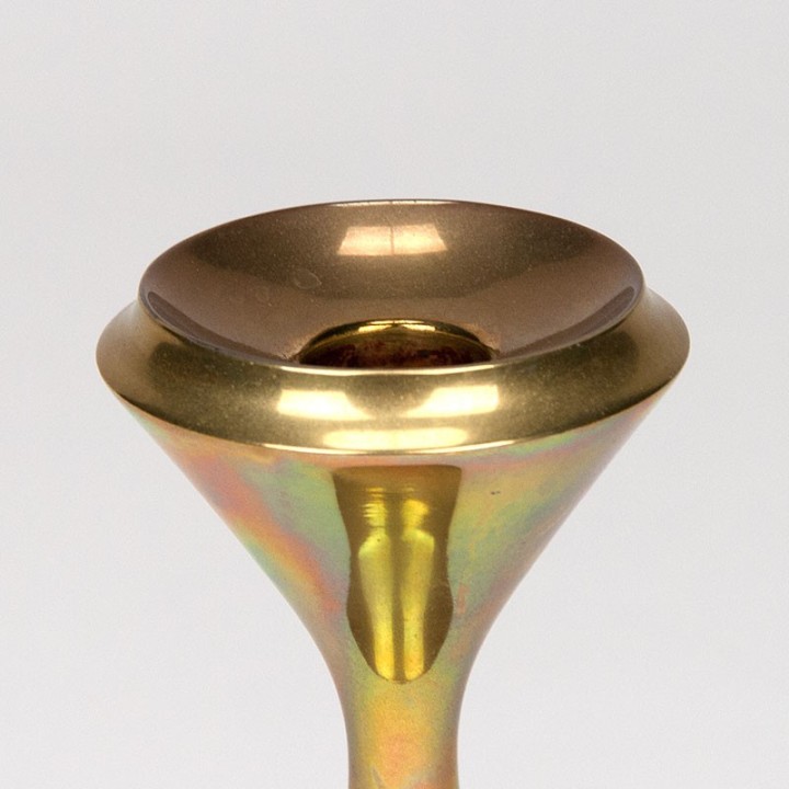 Danish set of 2 vintage brass candlesticks