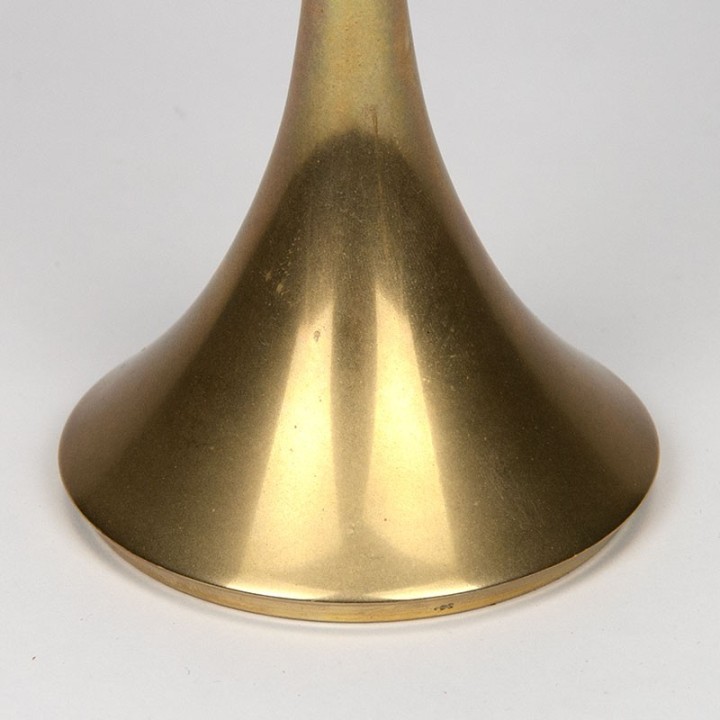 Danish set of 2 vintage brass candlesticks