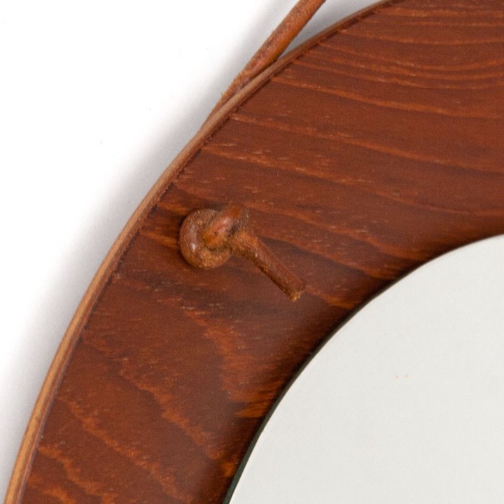 Round model Mid-Century Danish small mirror