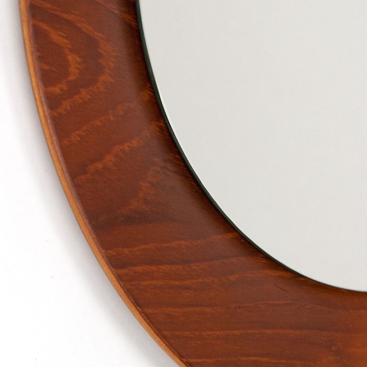 Rond model Mid-Century Deens klein spiegeltje