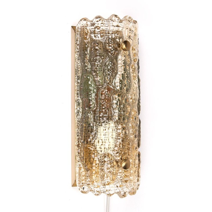 Carl Fagerlund Mid-Century glazen wandlamp voor Orrefors