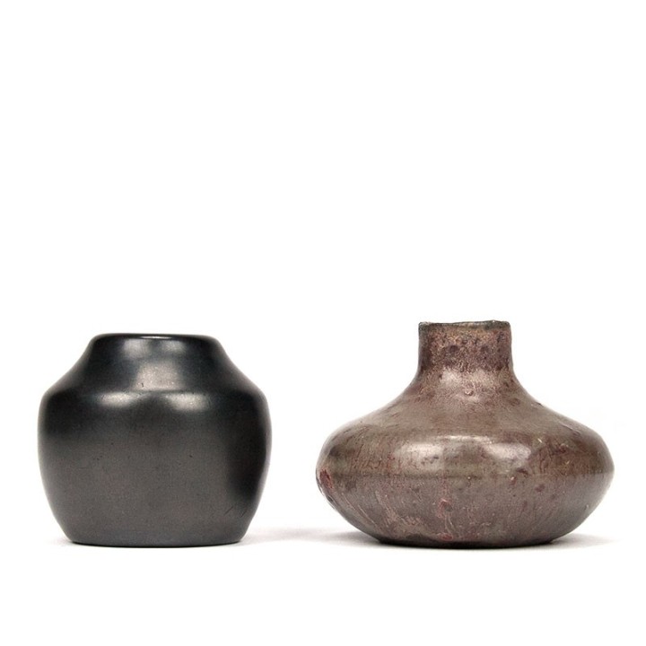 Miniature set of 2 vintage vases by Mobach