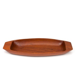 Oval model vintage teak bowl