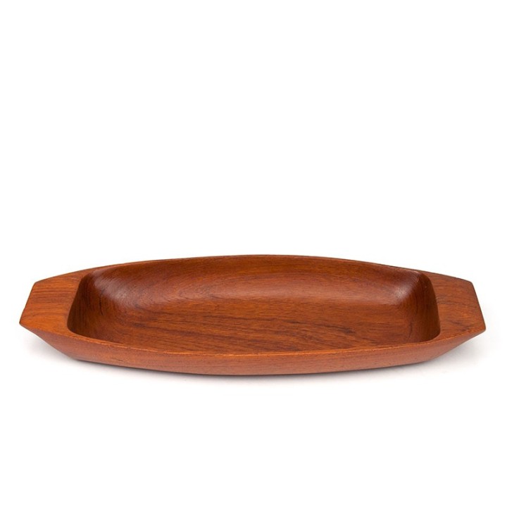 Oval model vintage teak bowl