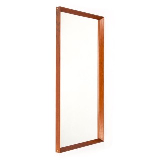 Mid-Century Danish vintage mirror with small brass detail