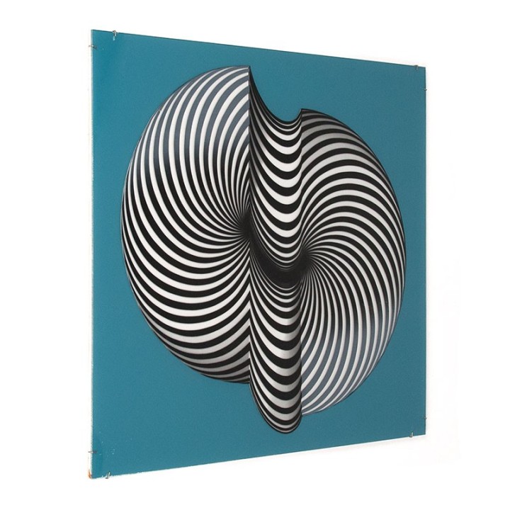 Cor Van Velsen Mid-Century zeefdruk op plexiglas