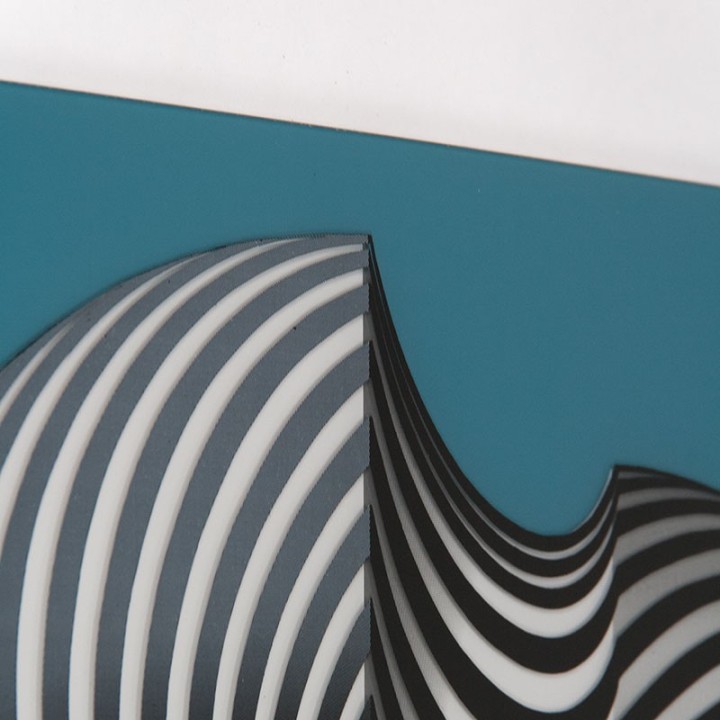 Cor Van Velsen Mid-Century screen print on plexiglass