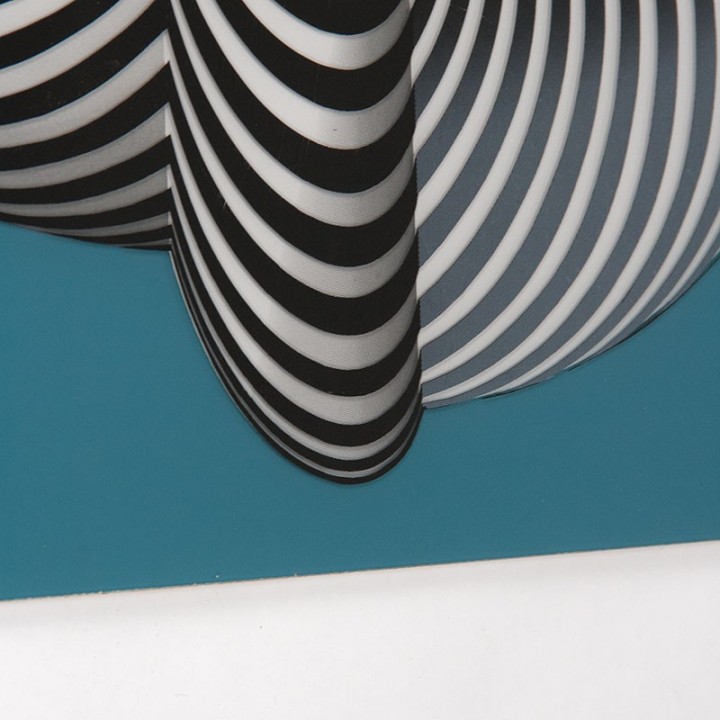 Cor Van Velsen Mid-Century zeefdruk op plexiglas