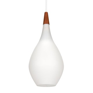 Holmegaard Mid-Century 'Drop' hanglamp opaline glas