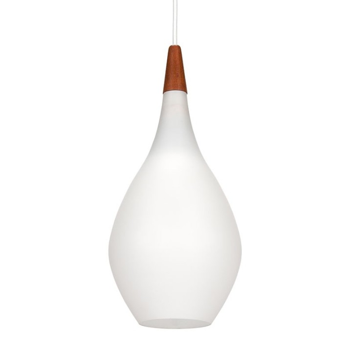 Holmegaard Mid-Century 'Drop' hanglamp opaline glas