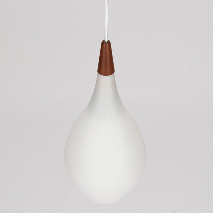 Holmegaard Mid-Century 'Drop' hanging lamp opaline glass