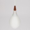 Holmegaard Mid-Century 'Drop' hanging lamp opaline glass