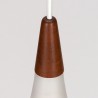 Holmegaard Mid-Century 'Drop' hanging lamp opaline glass