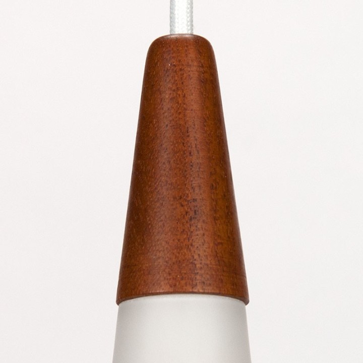 Holmegaard Mid-Century 'Drop' hanging lamp opaline glass