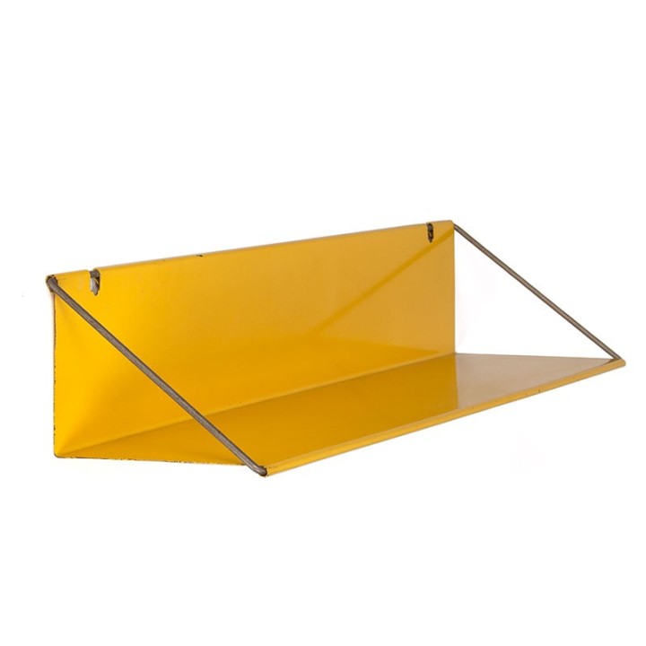 't Spectrum Mid-Century vintage yellow metal wall shelf