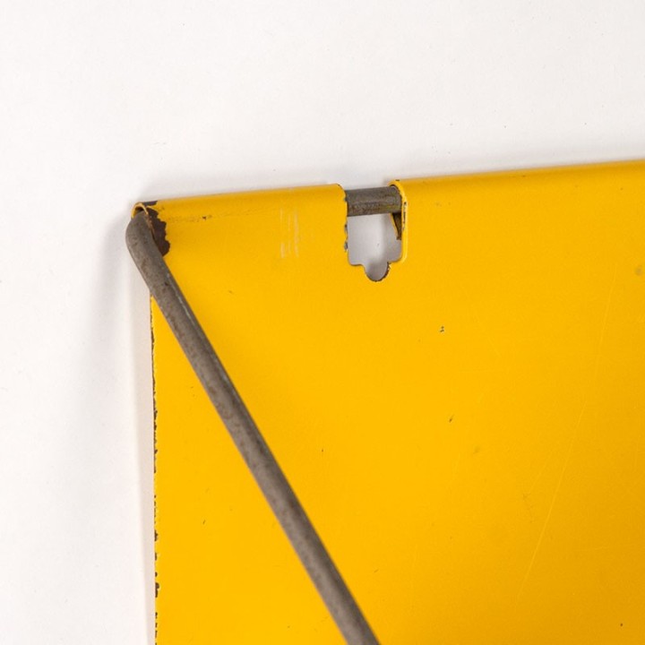 't Spectrum Mid-Century vintage yellow metal wall shelf