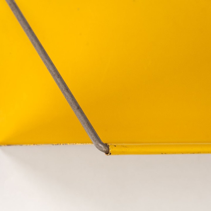 't Spectrum Mid-Century vintage geel metalen wandplank