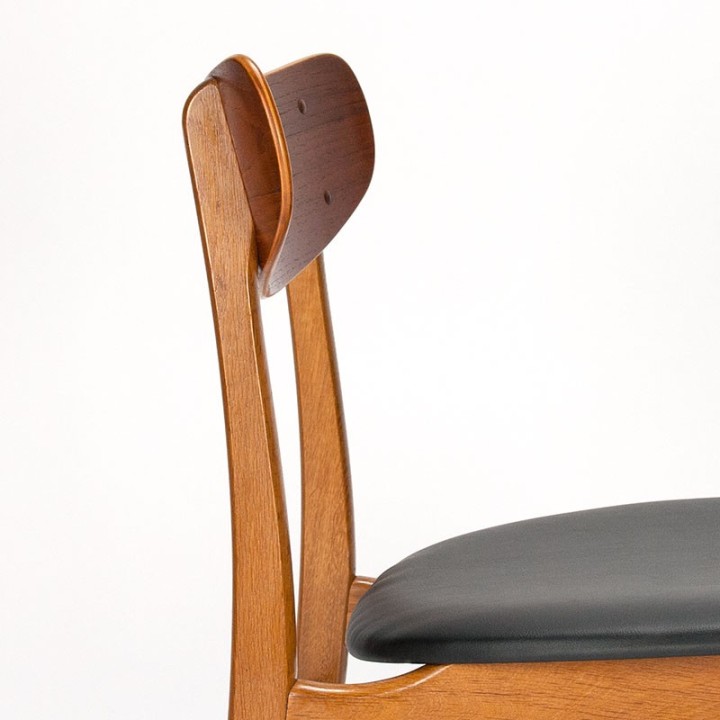 Deense Mid-Century vintage eettafel stoel met teakhout