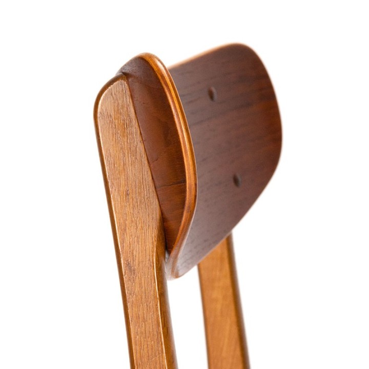 Deense Mid-Century vintage eettafel stoel met teakhout