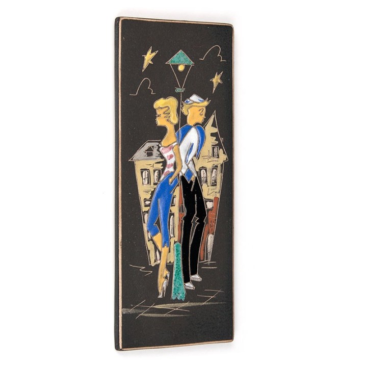 Ruscha Mid-Century Modern vintage wall tile