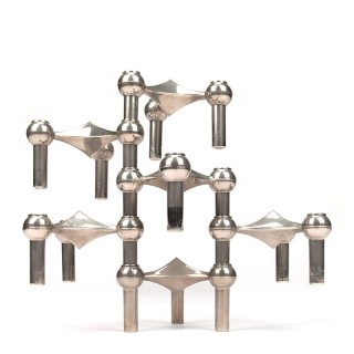 Set of 6 Nagel and Stoffi Mid-Century vintage candlesticks