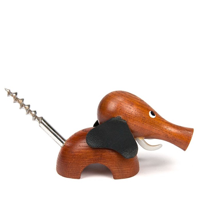 Mid-Century Deense vintage opener als olifant