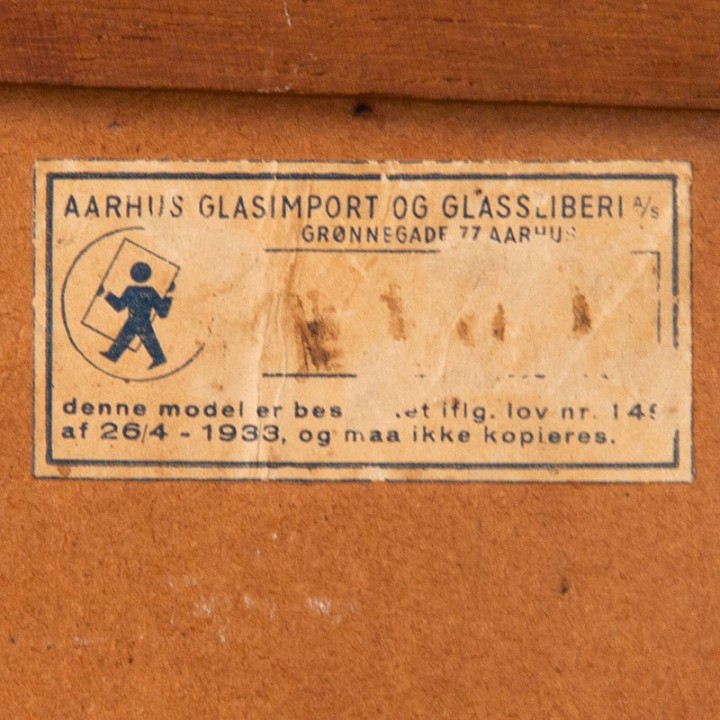 Aarhus Danish vintage mirror with a special shape