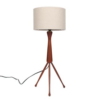 Teak Mid-Century Danish vintage table lamp on 3 legs