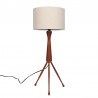 Teak Mid-Century Danish vintage table lamp on 3 legs