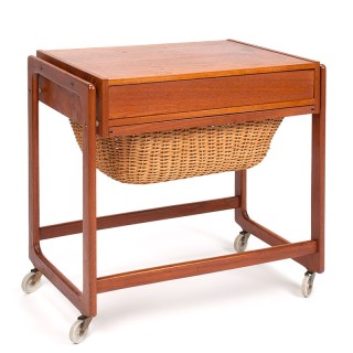 BR Gelsted vintage Deens naaigerei tafeltje in teak