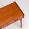 Danish Mid-Century Slim Vintage Chest with Double Drawer