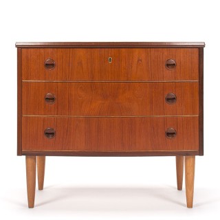 Chest of drawers with 3 drawers Mid-Century vintage Danish model