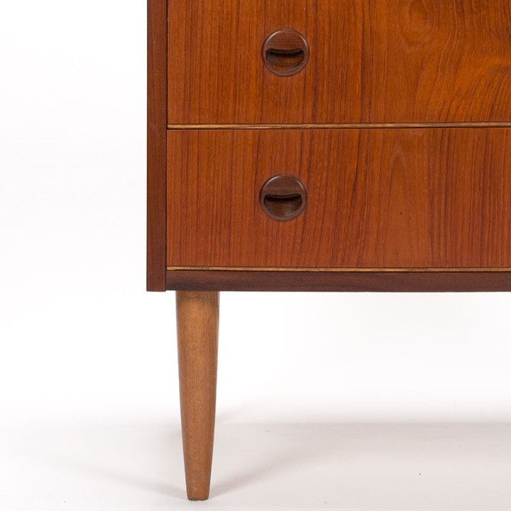 Ladekast met 3 lades Mid-Century vintage Deens model