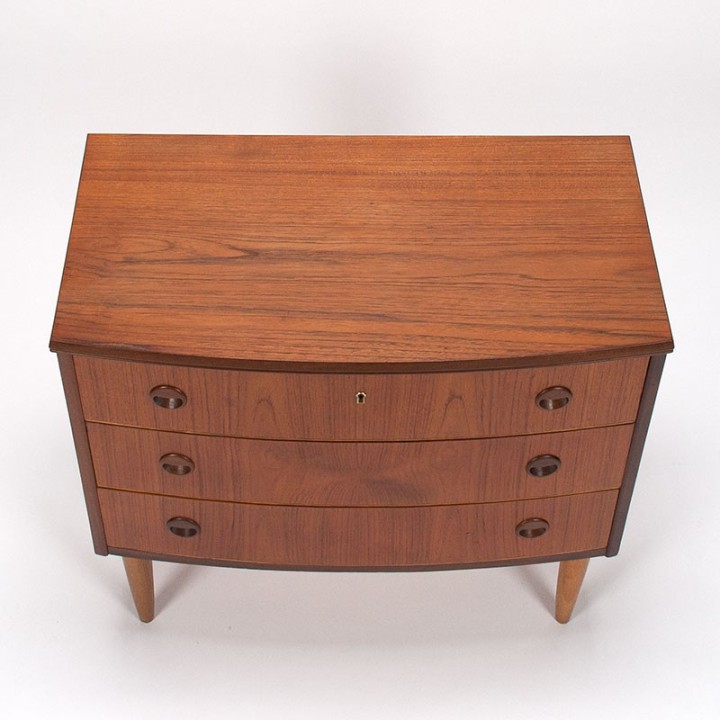 Ladekast met 3 lades Mid-Century vintage Deens model