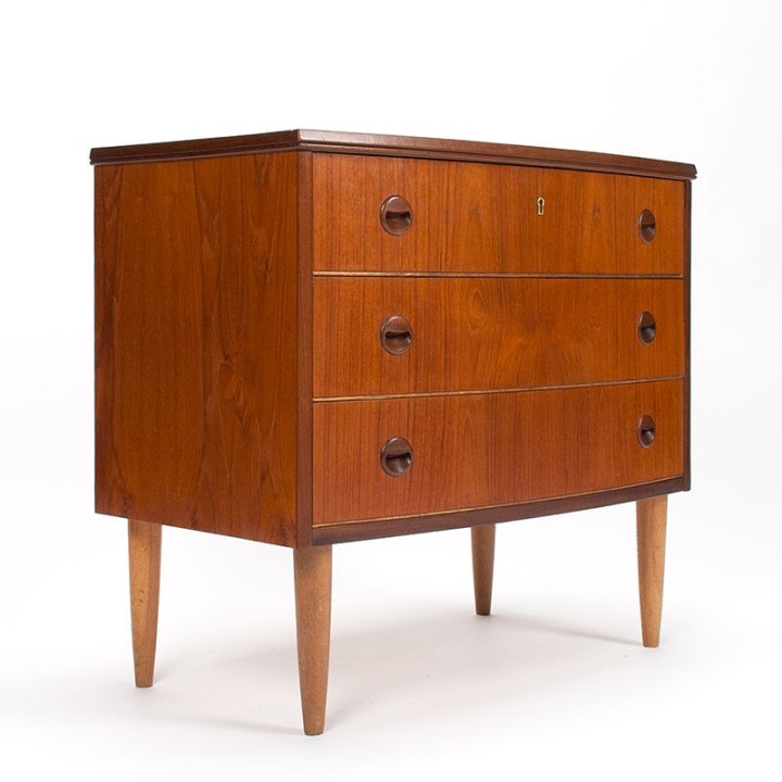 Chest of drawers with 3 drawers Mid-Century vintage Danish model
