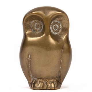 Caravell vintage brass statue of an owl