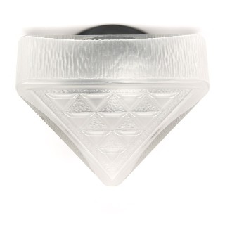 Plafond-/ wandlamp vintage glazen driehoek model