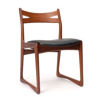 Danish Mid-Century Teak Dining Table Chair Continuous Frame