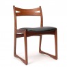 Danish Mid-Century Teak Dining Table Chair Continuous Frame