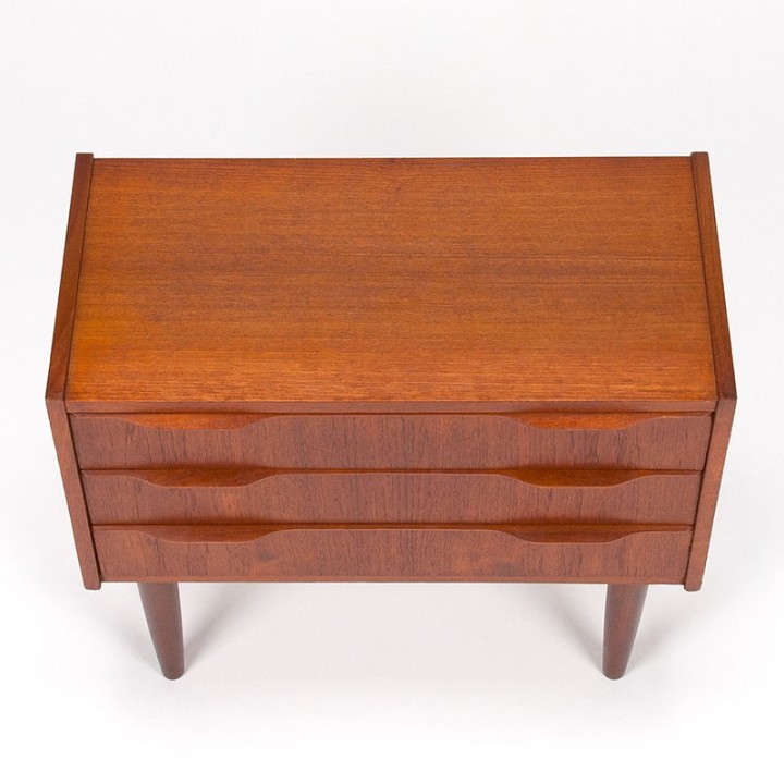 Deens Mid-Century ladekastje vintage model met 3 lades